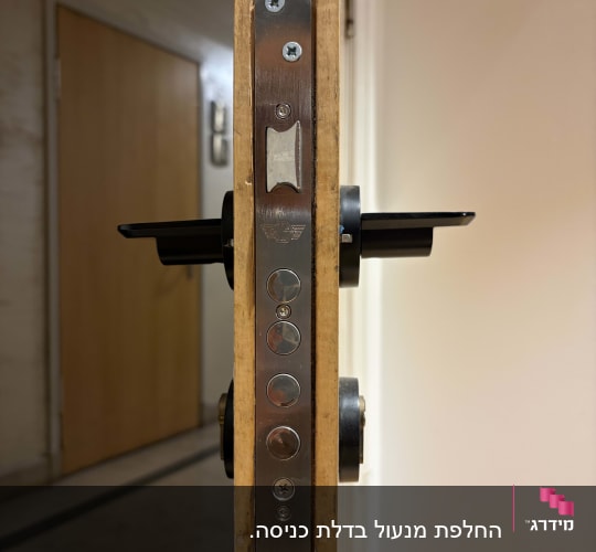 מנעול דלת עם ברגים ומנגנון נעילה